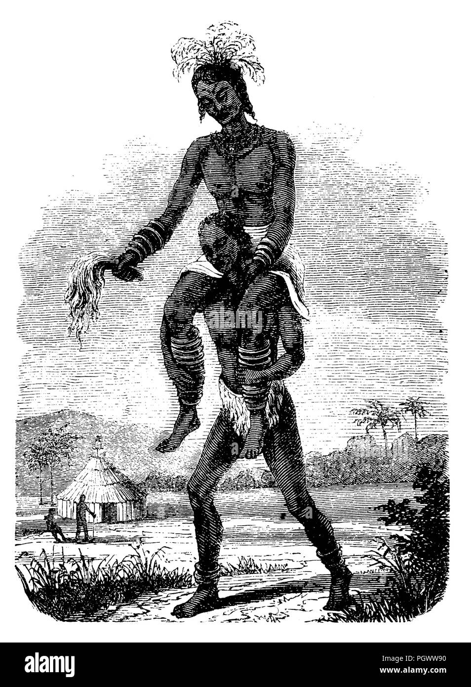 Chef Katema, 1868 Banque D'Images