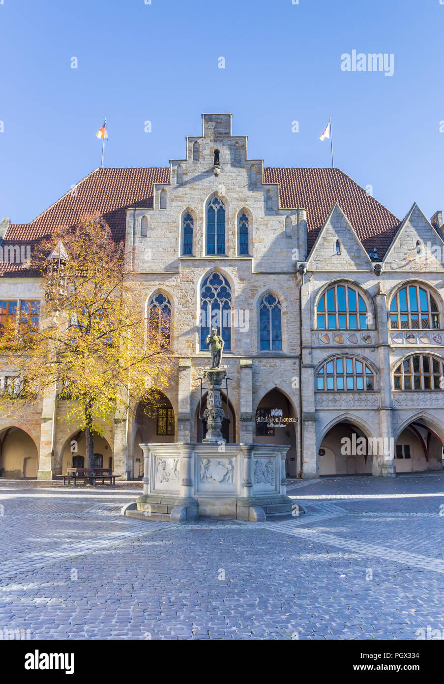 Hôtel de ville sur la place du marché de Hildesheim, Allemagne Banque D'Images