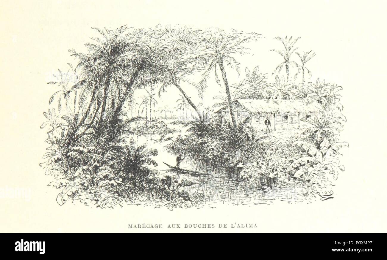 Libre à partir de la page 341 de "Conférences et lettres de P. Savorgnan de Brazza sur ses trois explorations dans l'Ouest africain, de 1875 à 1886. Ouvrage illustré de deux eaux-fortes, etc. (Texte publié et c0035. Banque D'Images