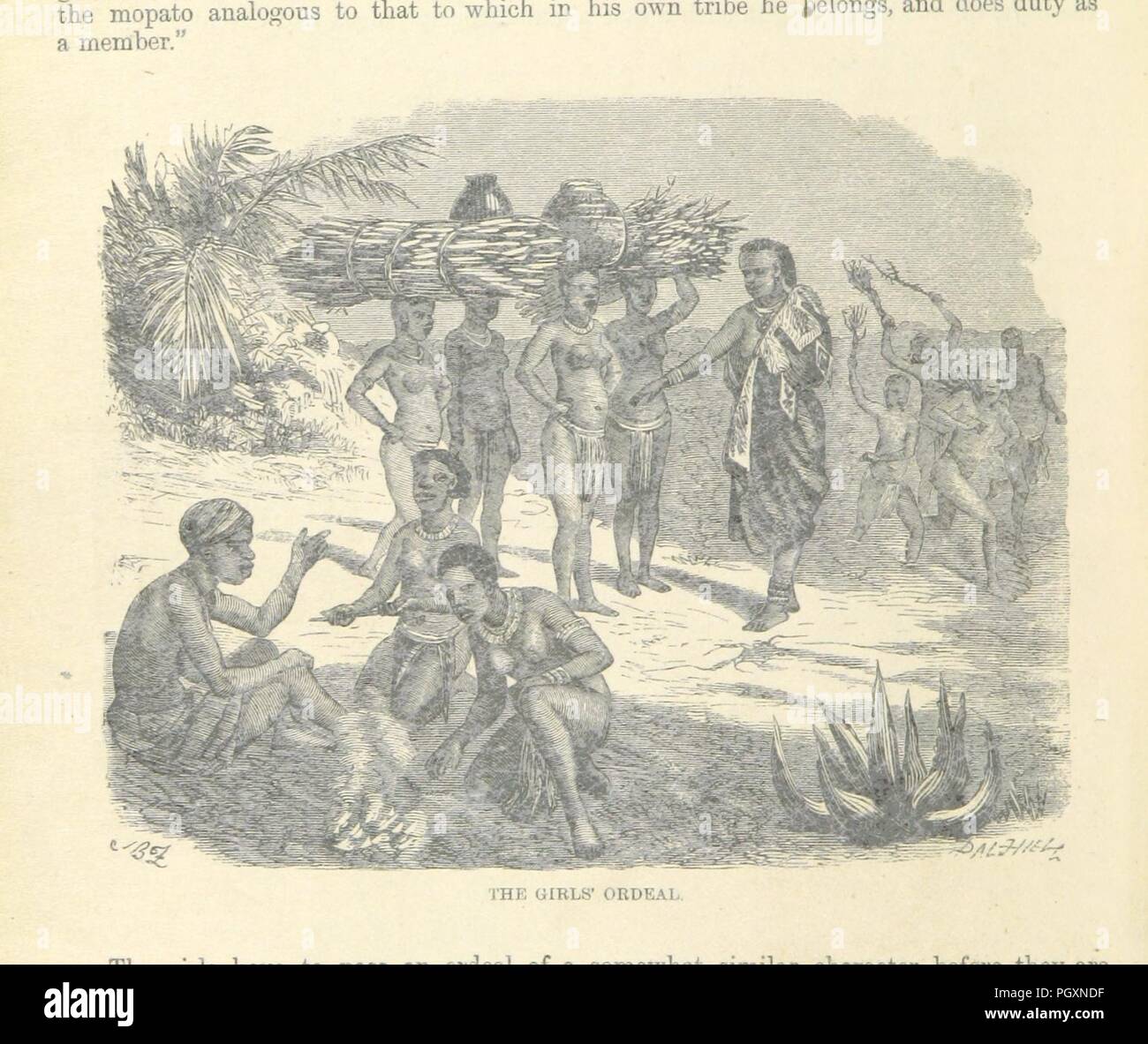 Libre à partir de la page 364 de "l'histoire naturelle de l'homme ; être un compte des moeurs et coutumes de la courses des hommes non civilisés ... Avec de nouveaux modèles par mine, Danby, Loup, Zwecker, etc., etc. gravé par les Frères Dalziel0015. Banque D'Images