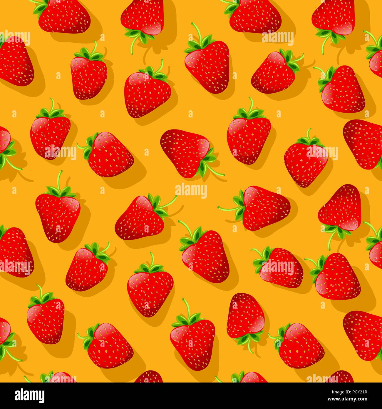 Fraises fraîches seamless pattern design Illustration de Vecteur