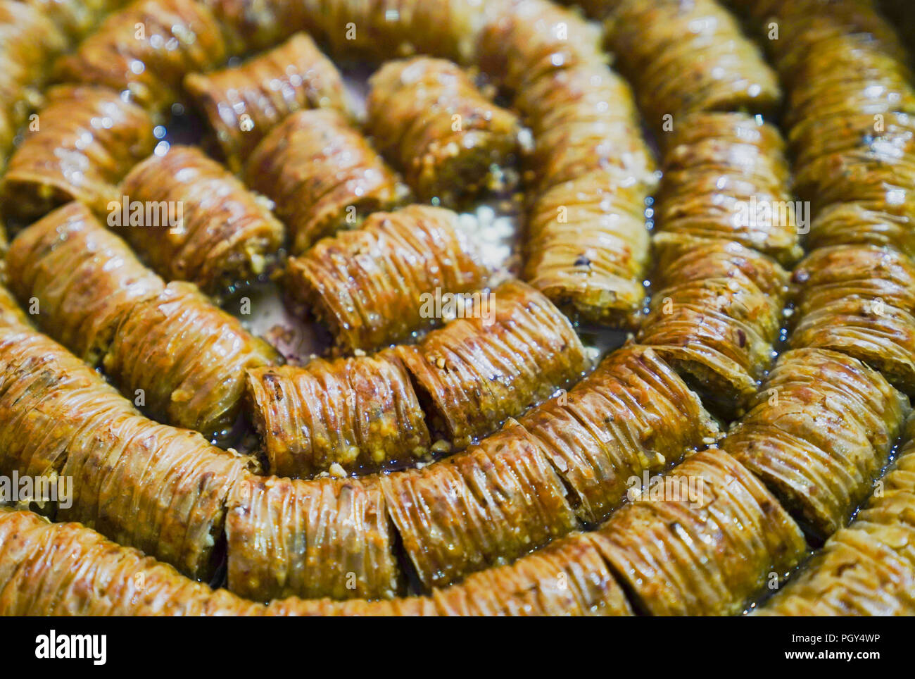 Birmanie Baklava Dessert dessert turc traditionnel bac. Banque D'Images