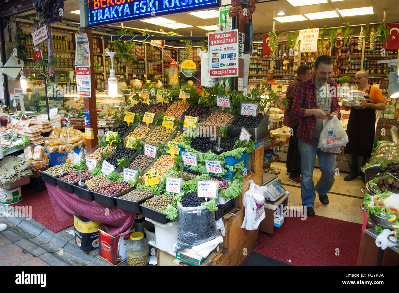 La boutique d'olive, Kadikoy, Istanbul Banque D'Images