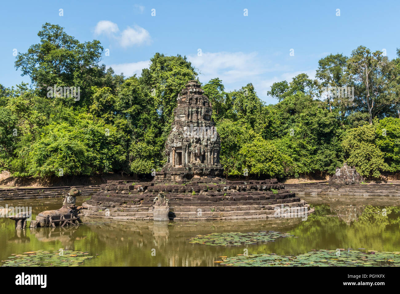Temple Neak Poan en parc archéologique d'Angkor, près de Siem Reap, Cambodge Banque D'Images