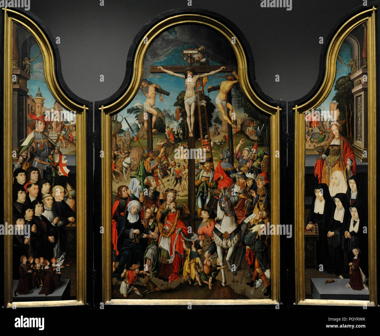 Maître de Delft (active en Pays-Bas en 1500). Triptyque de l'Kievit Famille. Musée Wallraf-Richartz. Cologne. L'Allemagne. Banque D'Images