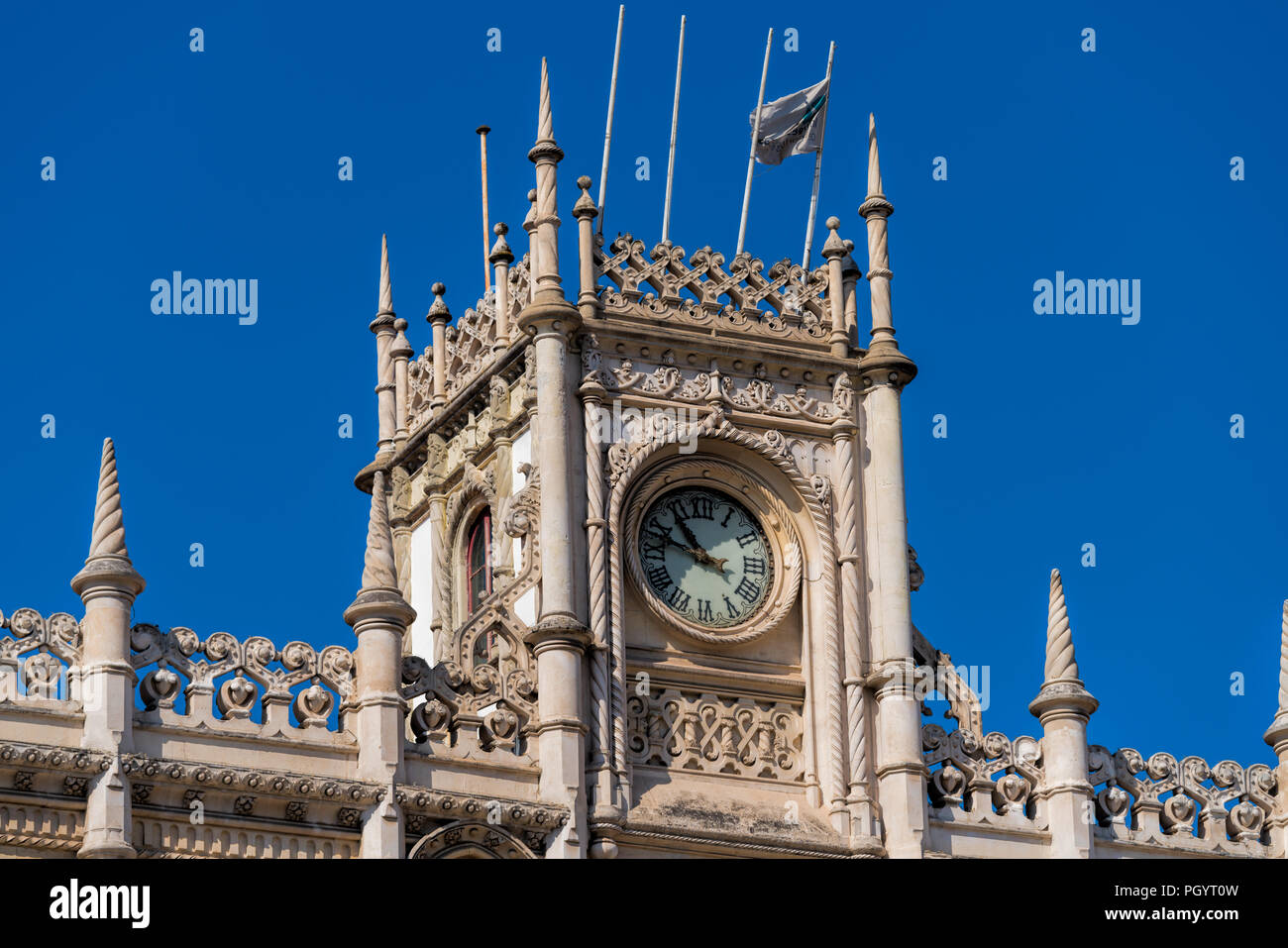 La gare du Rossio est Neo bâtiment manuélin à Lisbonne, Portugal Banque D'Images