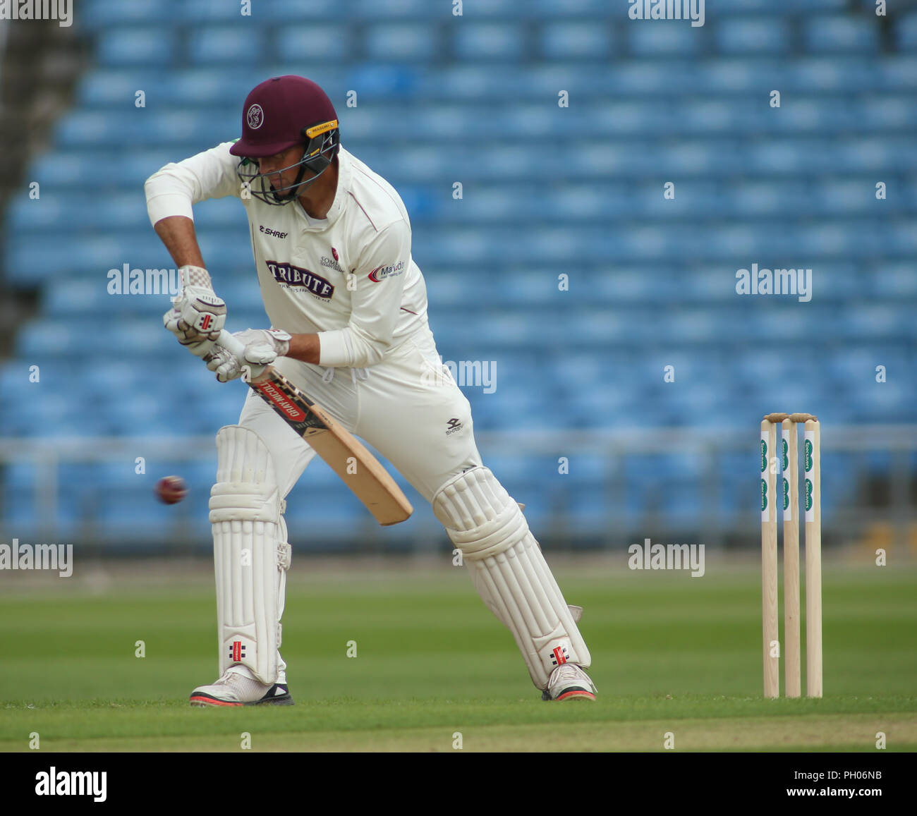 Emerald du stade Headingley, Leeds, West Yorkshire, 29 août 2018. pendant le match de championnat au cours de la correspondance entre le comté de Specsavers Yorkshire CCC et Somerset Emerald CCC au stade d'Headingley. Credit : Touchlinepics/Alamy Live News Banque D'Images