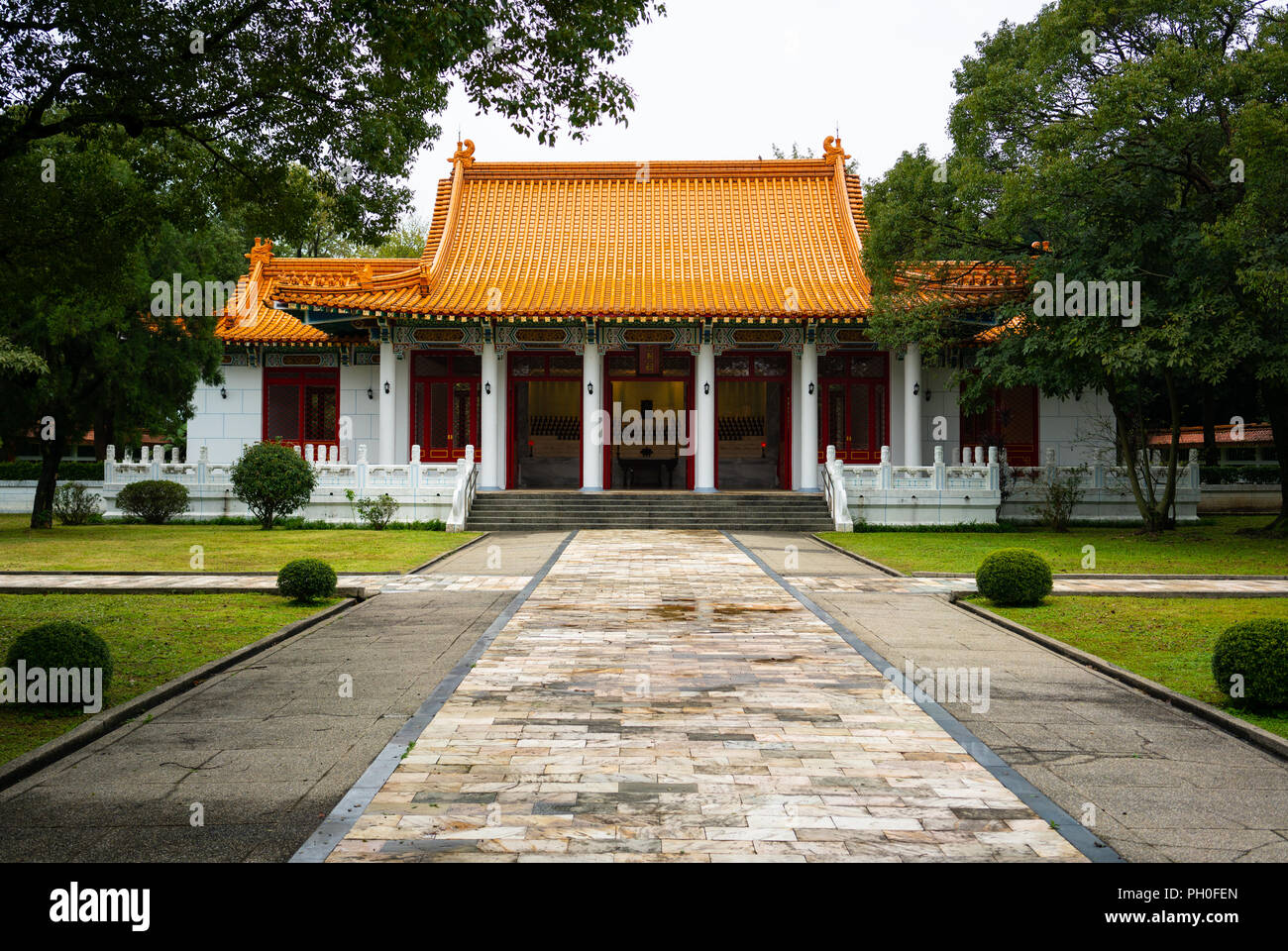 Vue avant du sanctuaire des Martyrs à nouveau Taipei à Tamsui Taipei Taiwan Banque D'Images