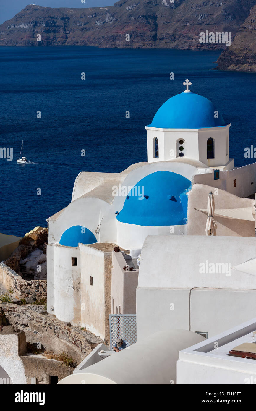 Stad paysage de Santorin Banque D'Images