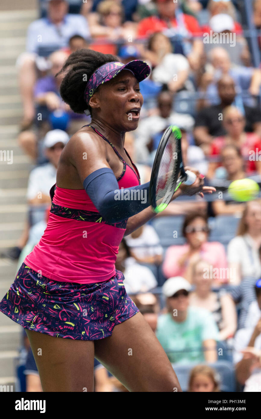 Venus Williams (USA) de la compétition à l'US Open de Tennis 2018. Banque D'Images