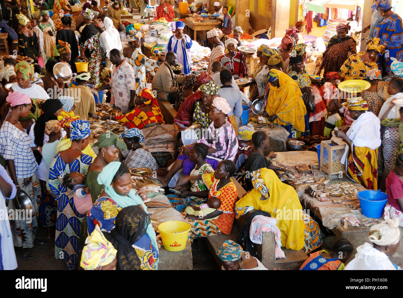 Marché de Mopti. Le Mali, Afrique de l'Ouest Banque D'Images
