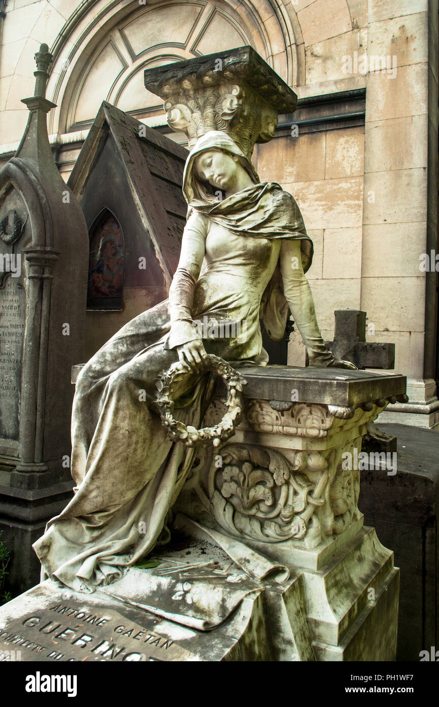 Cimetière du Père Lachaise Paris France Banque D'Images