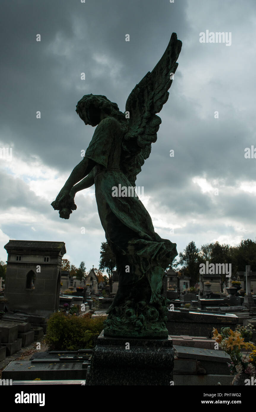 Cimetière du Père Lachaise Paris France Banque D'Images