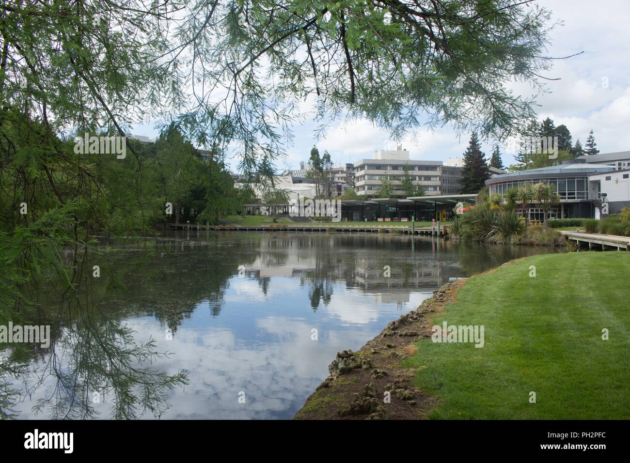 Campus de l'Université de Waikato à Hamilton, Nouvelle-Zélande sur l'image, Novembre, 2017. () Banque D'Images