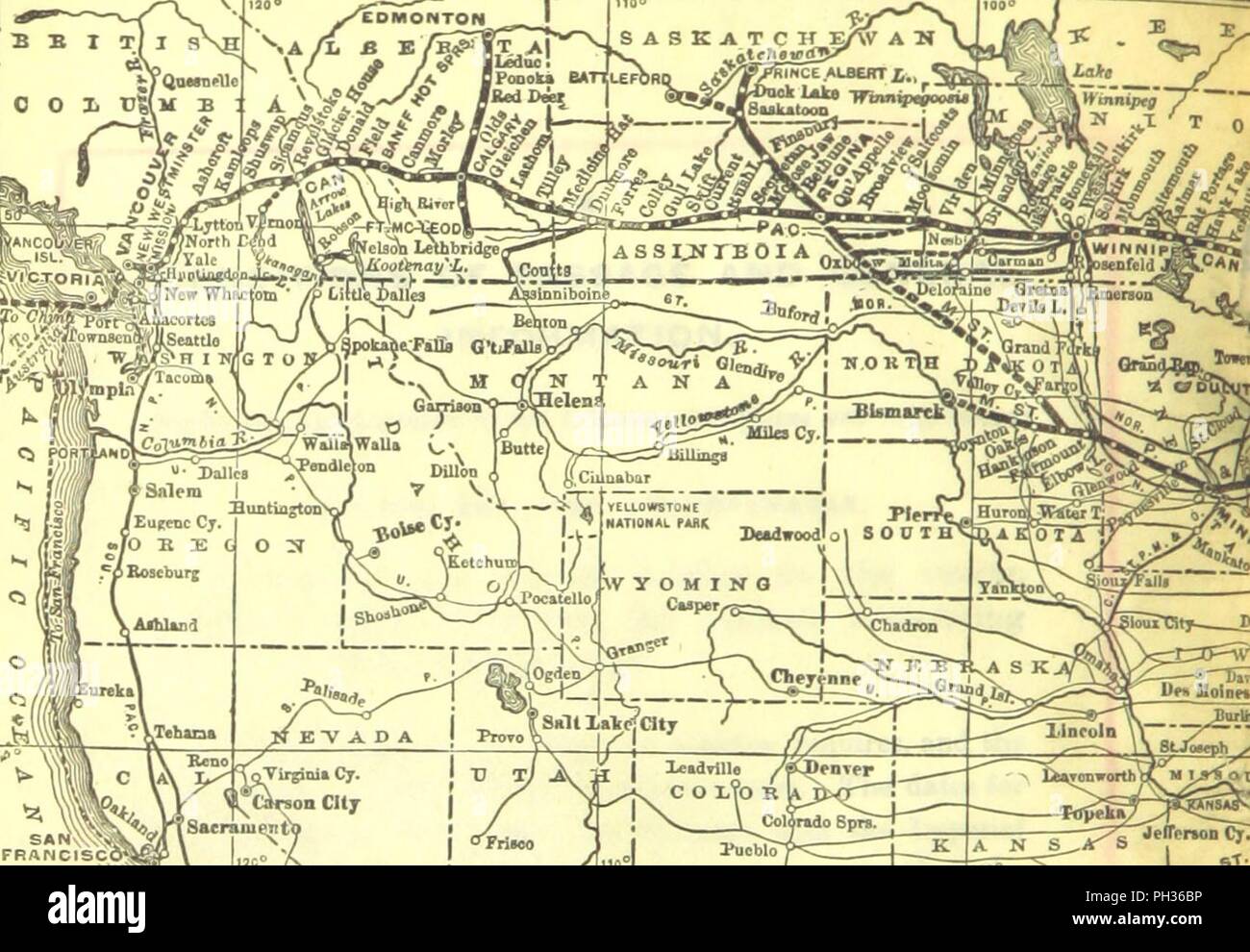 Libre à partir de la page 12 de "Canadian Pacific Railway's Royal Mail Steamship Line. Le Japon et la Chine . Manuel de l'information" . Banque D'Images