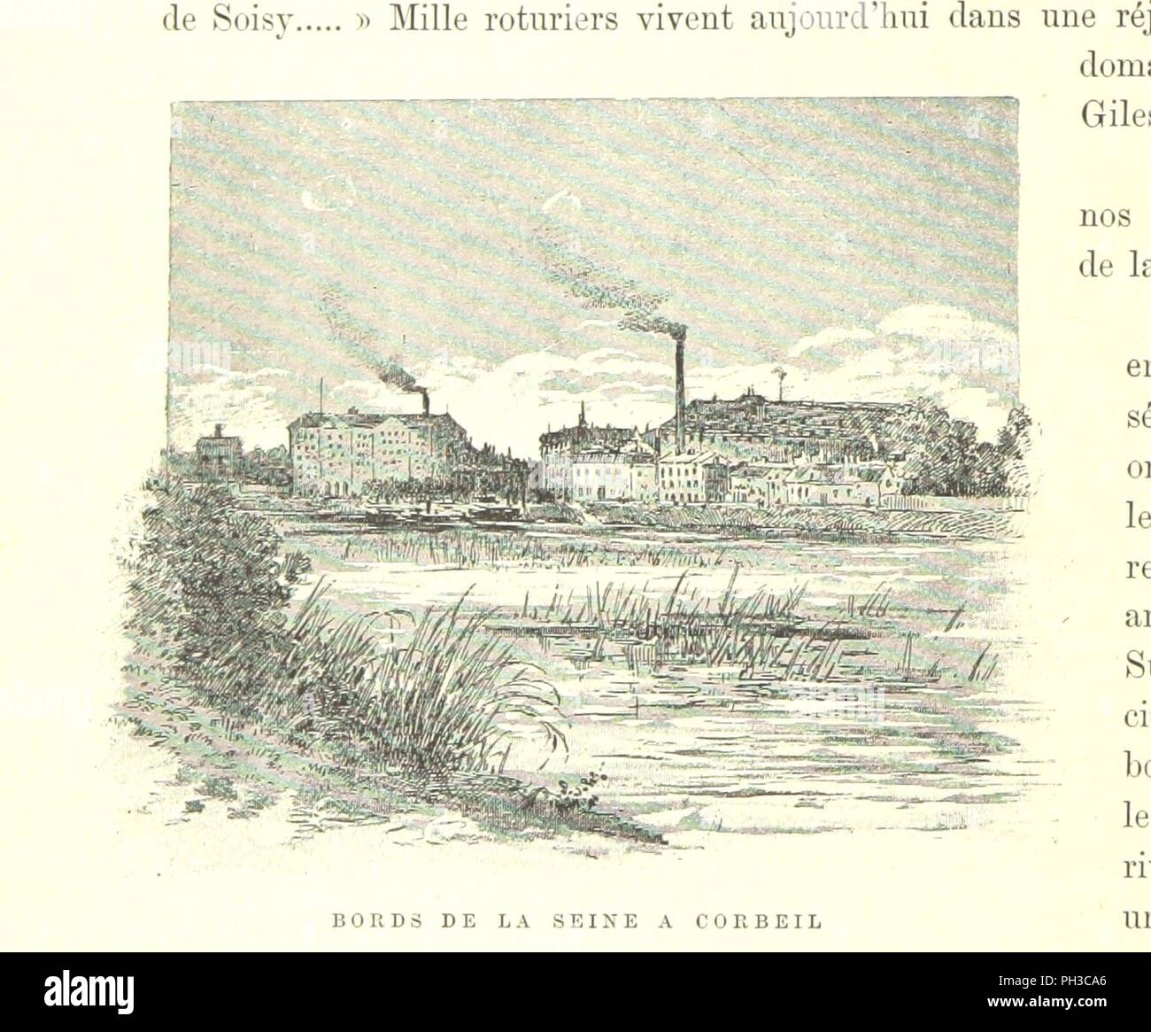 Libre à partir de la page 222 de "Les Environs de Paris. Ouvrage illustré de dessins d'après nature par G. Fraipont et accompagné d'une carte, etc' . Banque D'Images