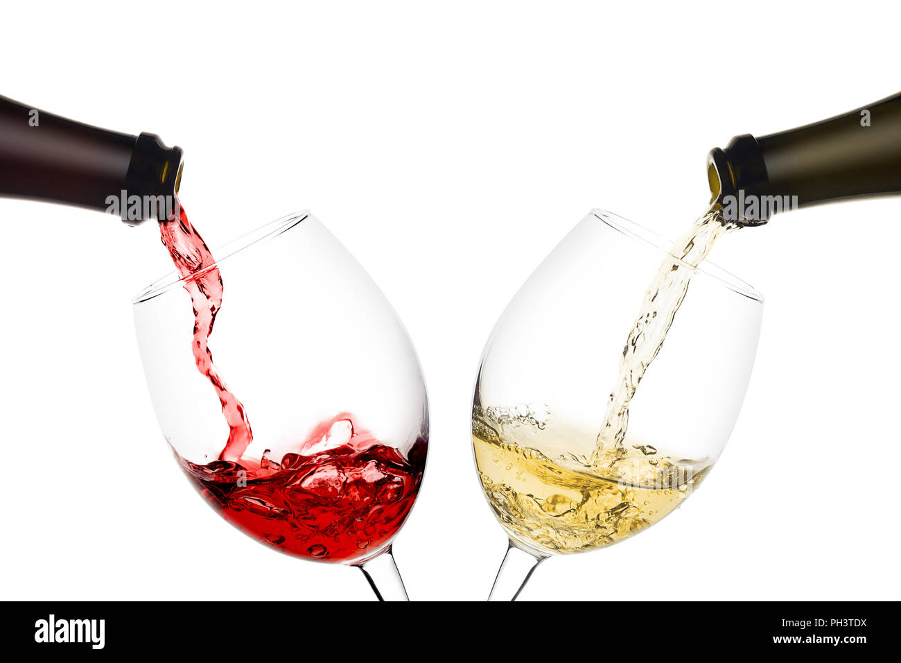 Bouteille de vin et verre sur fond blanc Banque de photographies et d ...