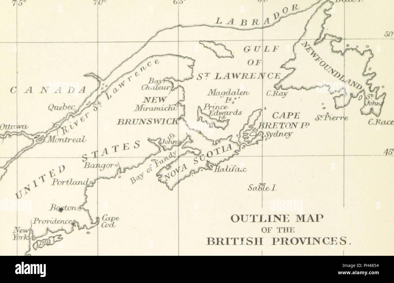Libre à partir de la page 6 de "gisements de charbon et le commerce du charbon de l'île du Cap-Breton . Avec cartes et illustrations' . Banque D'Images