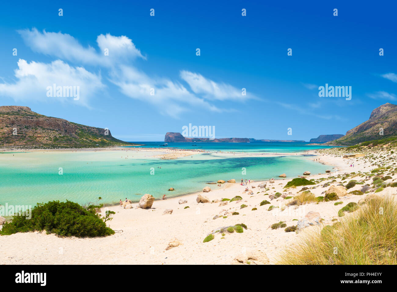 Tropical Beach. Lagon de Balos, Crète, Grèce Banque D'Images