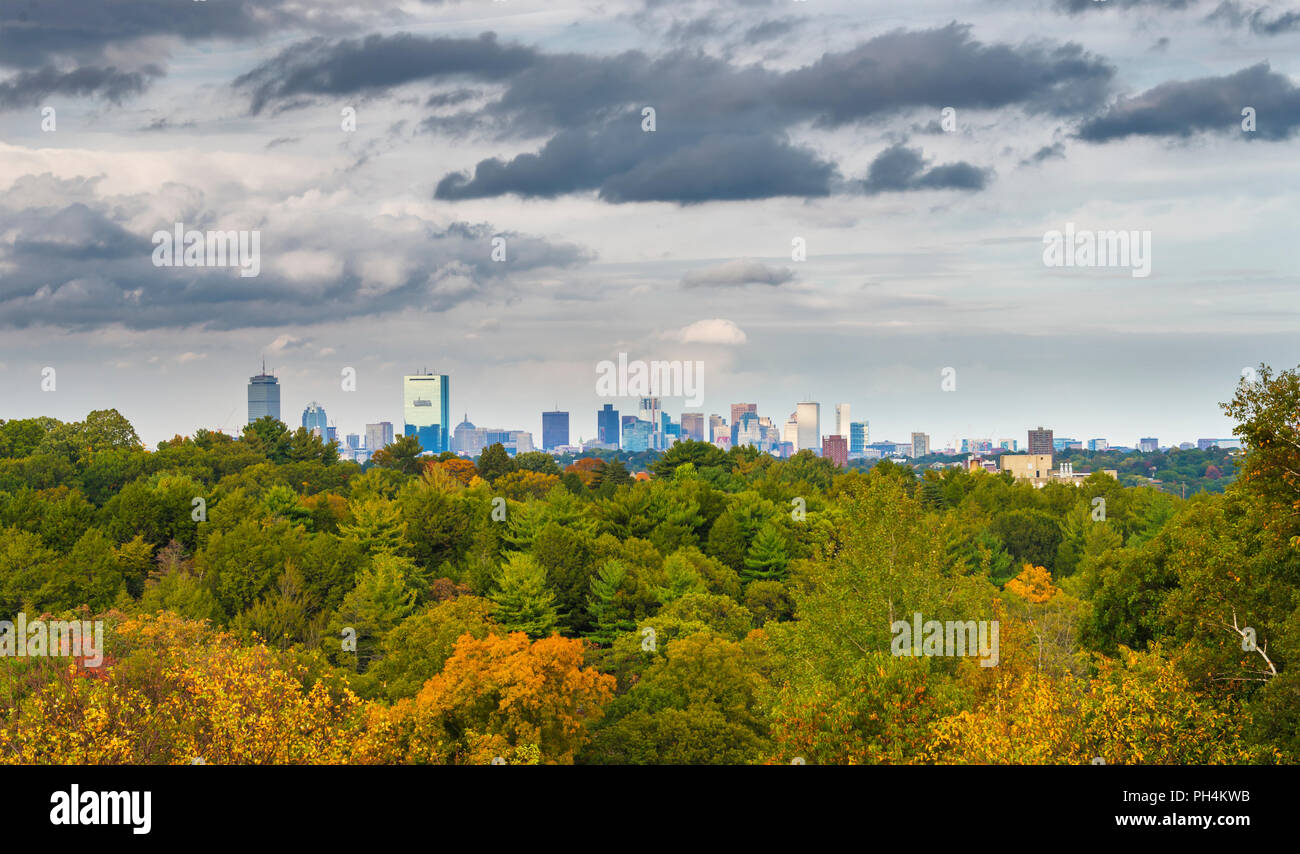 Paysage urbain de l'île George, Boston, Massachusetts, USA Banque D'Images