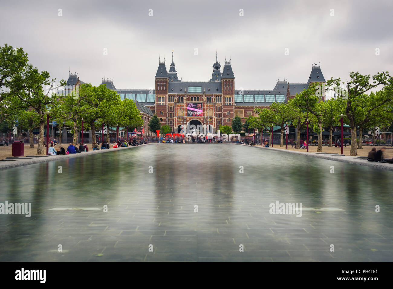 Rijksmuseum Amsterdam avec les mots je Banque D'Images