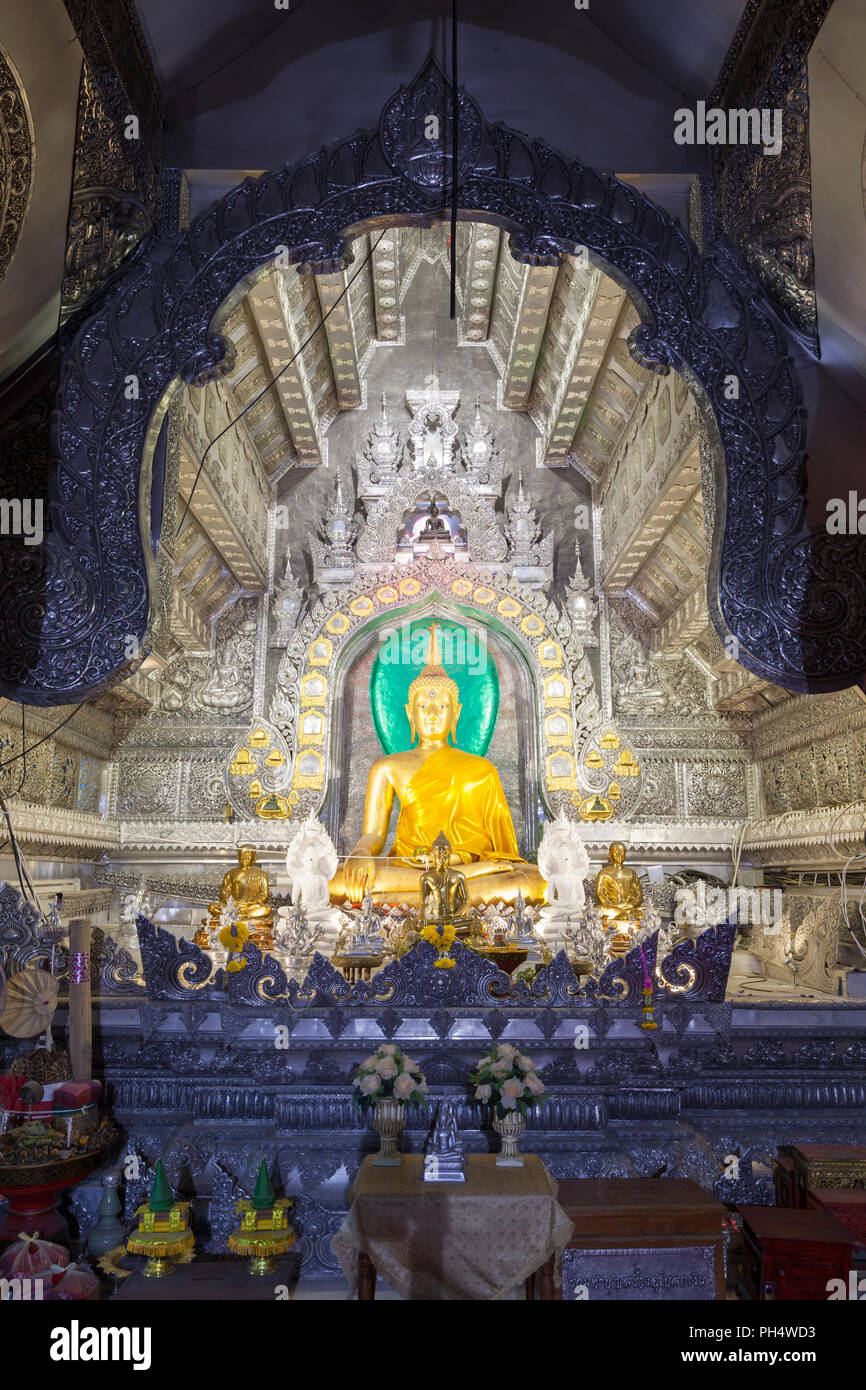 L'Ubosot ou coordination hall of Wat Sri Suphan, Chiang Mai, Thaïlande Banque D'Images
