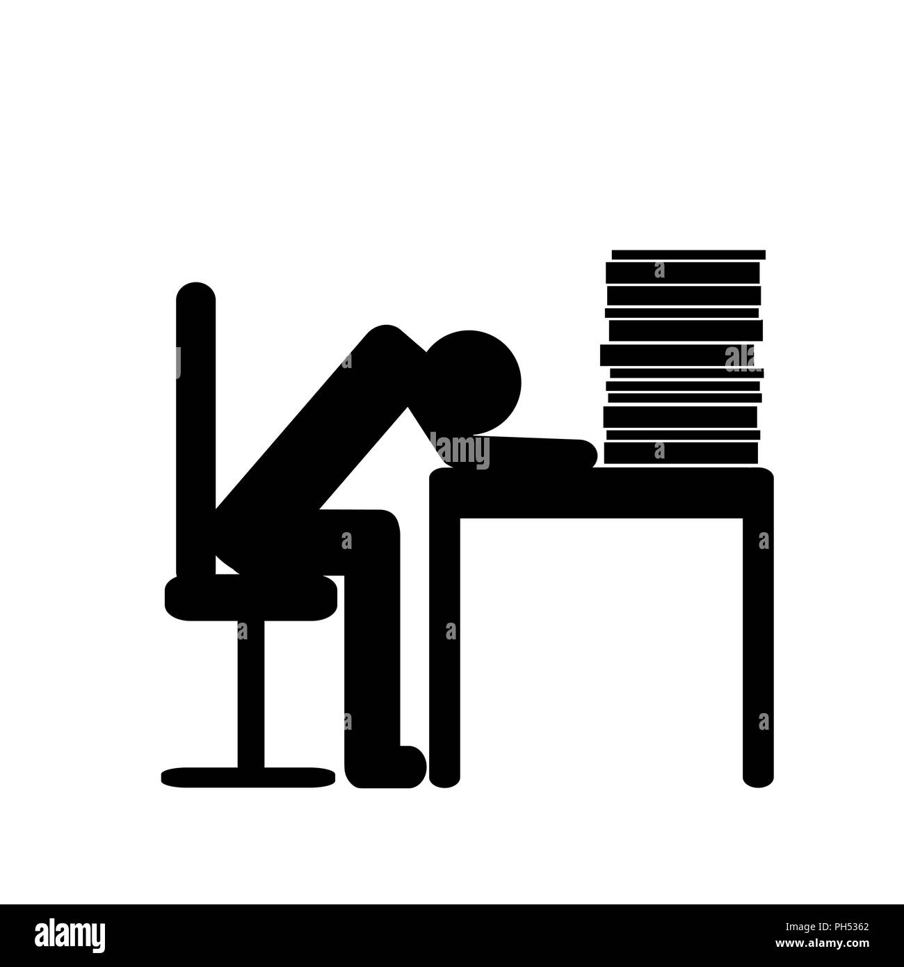 Surchargés de personne dans le bureau EPS10 vector illustration pictogramme Illustration de Vecteur