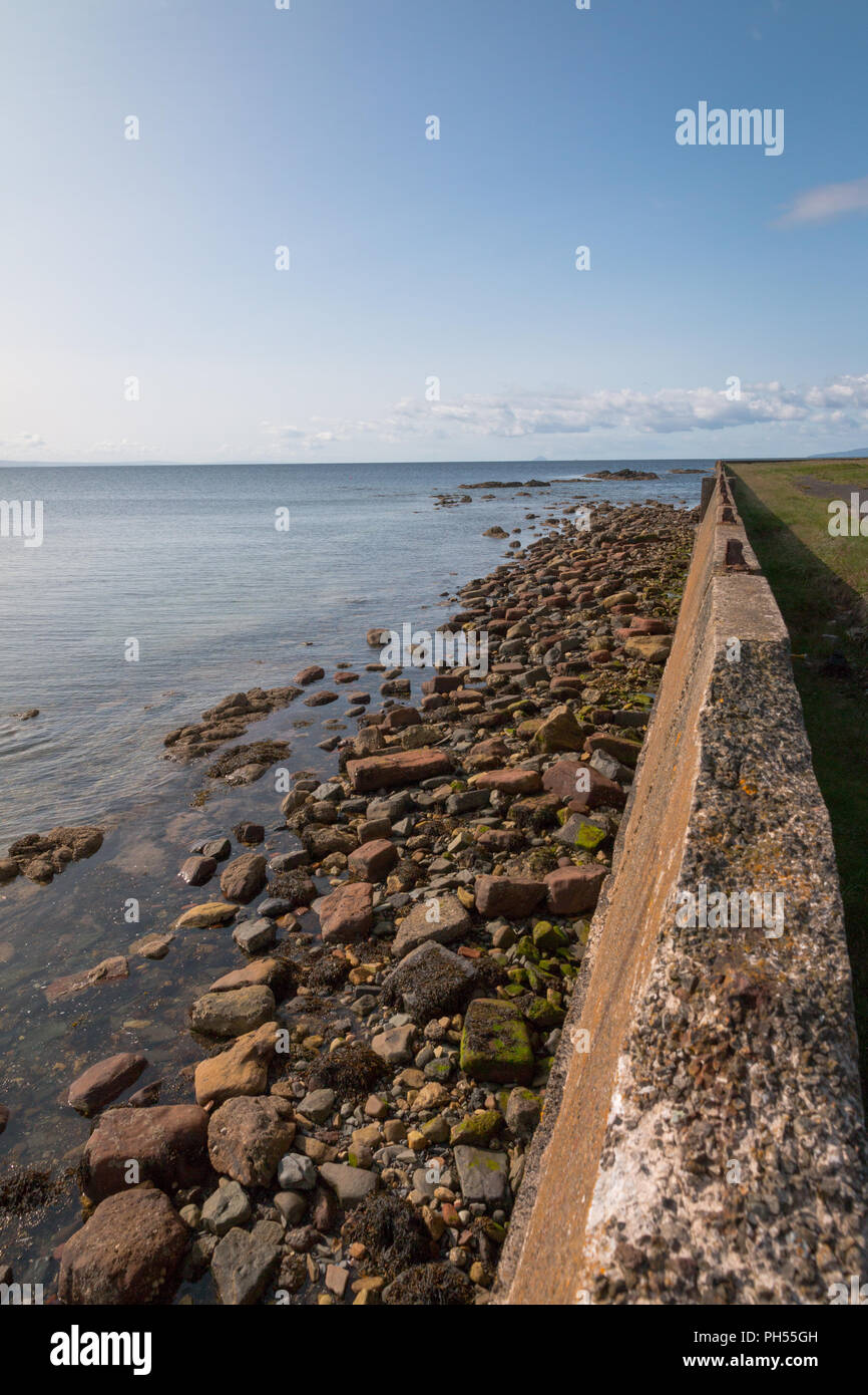 Adrossan Saltcoast, Port, littoral Stevenston Landmarks Banque D'Images