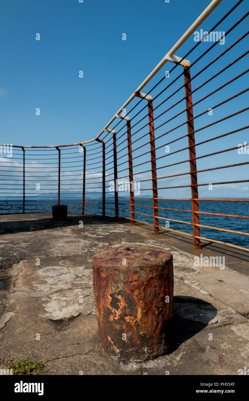 Adrossan Saltcoast, Port, littoral Stevenston Landmarks Banque D'Images