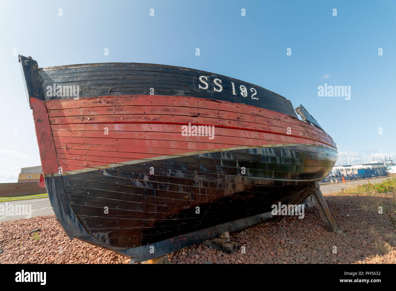 Adrossan Saltcoast, Port, littoral Stevenston Landmarks Banque D'Images