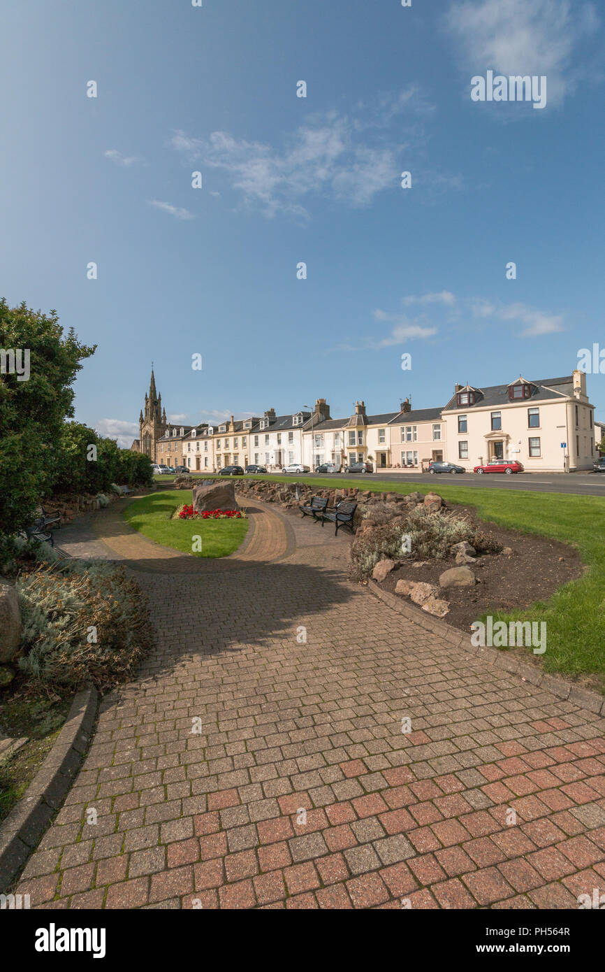 Adrossan Saltcoast, Port, littoral Stevenston Landmarks Banque D'Images