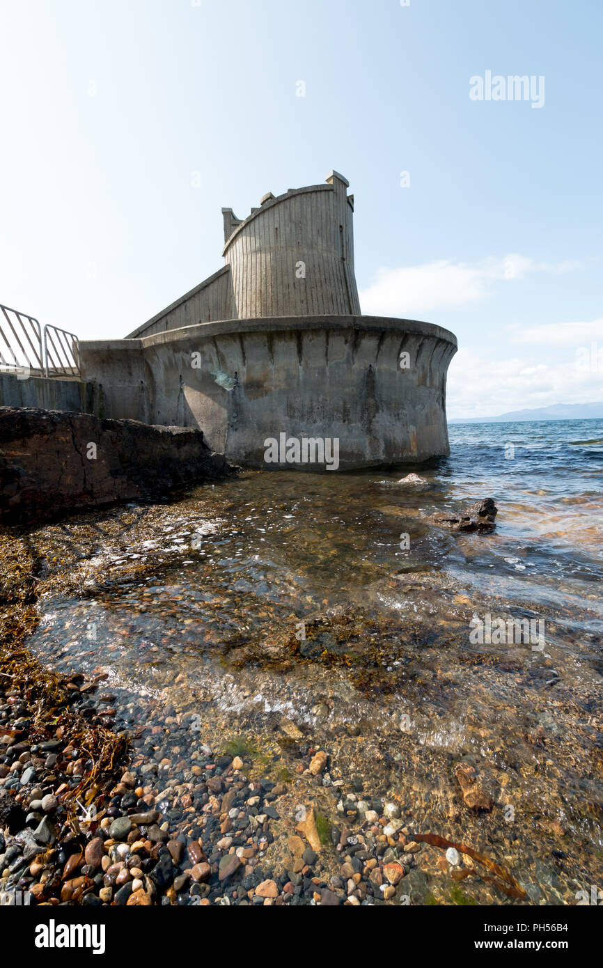 Adrossan Saltcoast, Port, littoral Stevenston Landmarks Banque D'Images