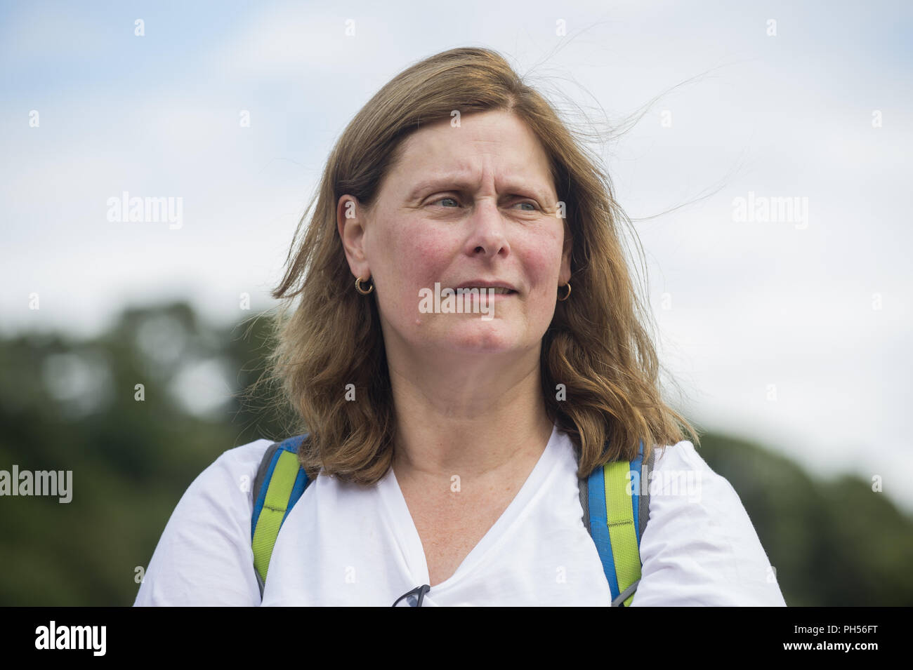 L'ex-femme du premier ministre Sarah Brown, Kathy Lette, Arabella Weir, et Sandi Toksvig Debbie et prendre une pause sur un Silver Sands cinq jours de marche de bienfaisance pour récolter des fonds pour l'éducation des filles et la sécurité dans les écoles. Avec : Sarah Brown Où : Aberdour, Royaume-Uni Quand : 30 juillet 2018 : Crédit d'Euan Cherry/WENN Banque D'Images