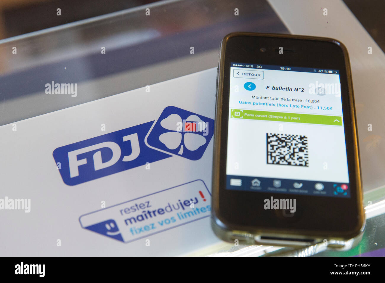 FDJ loterie nationale française (opérateur) billets Banque D'Images