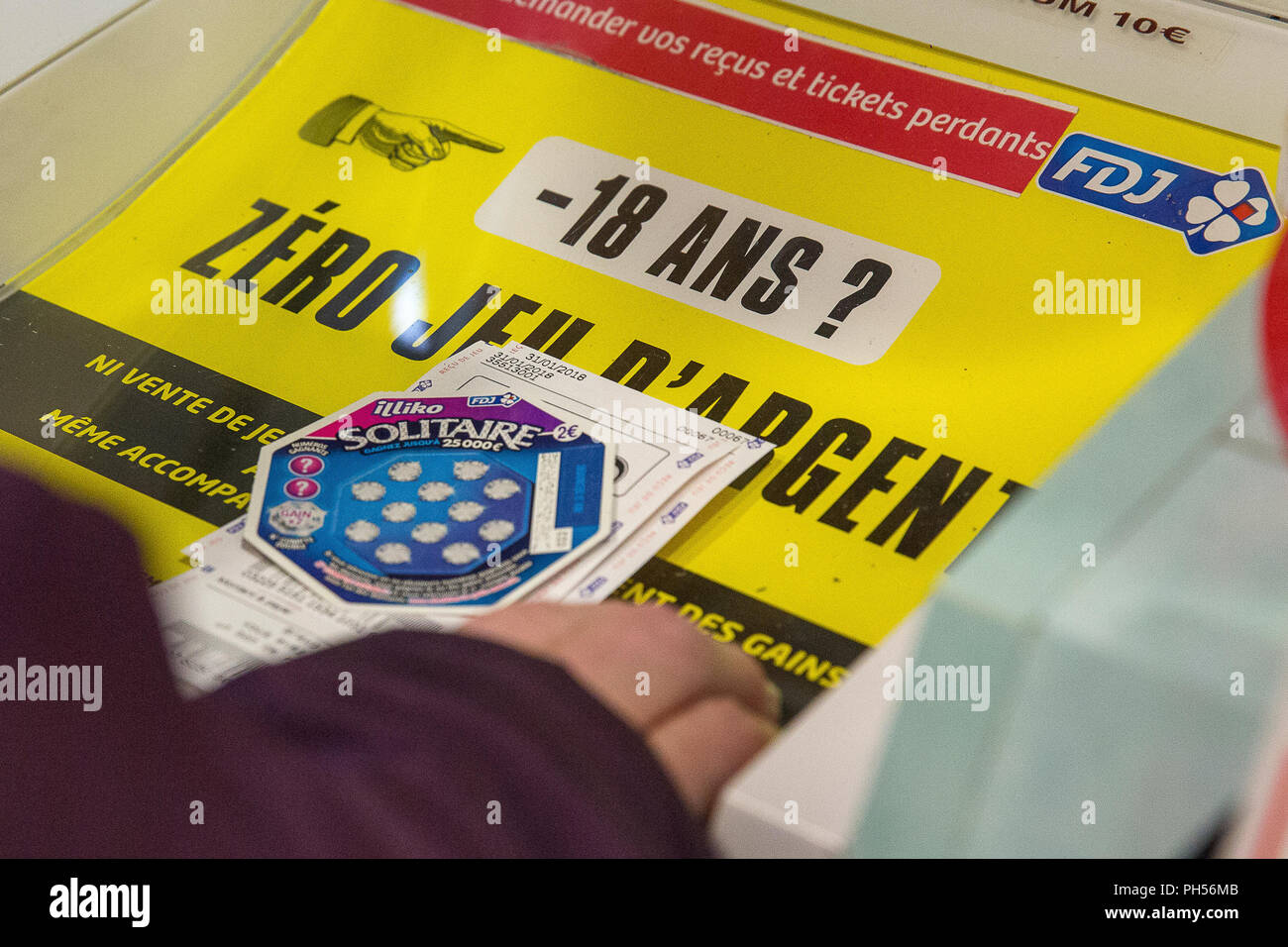 FDJ loterie nationale française (opérateur) billets Banque D'Images