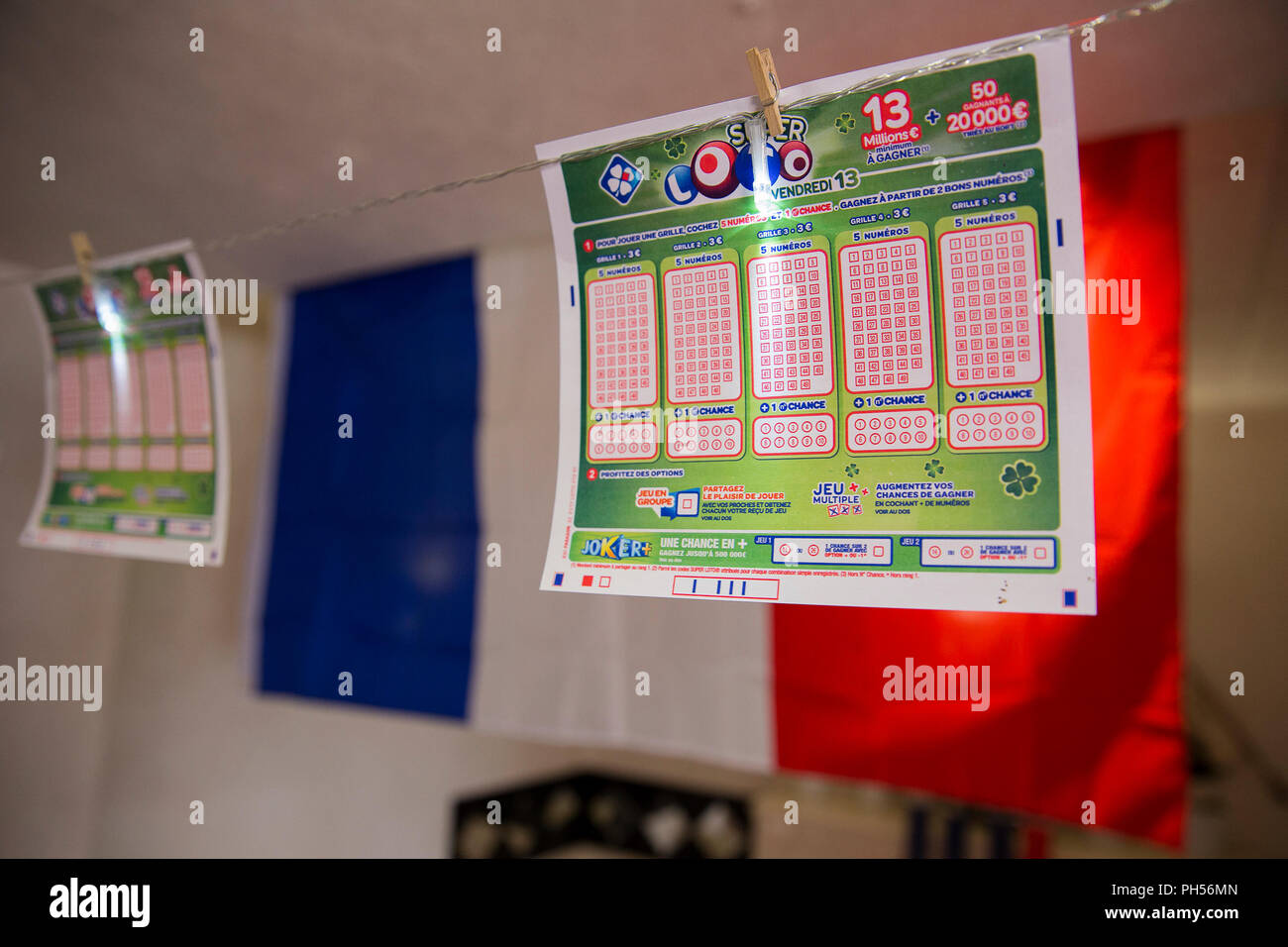 FDJ loterie nationale française (opérateur) billets Banque D'Images