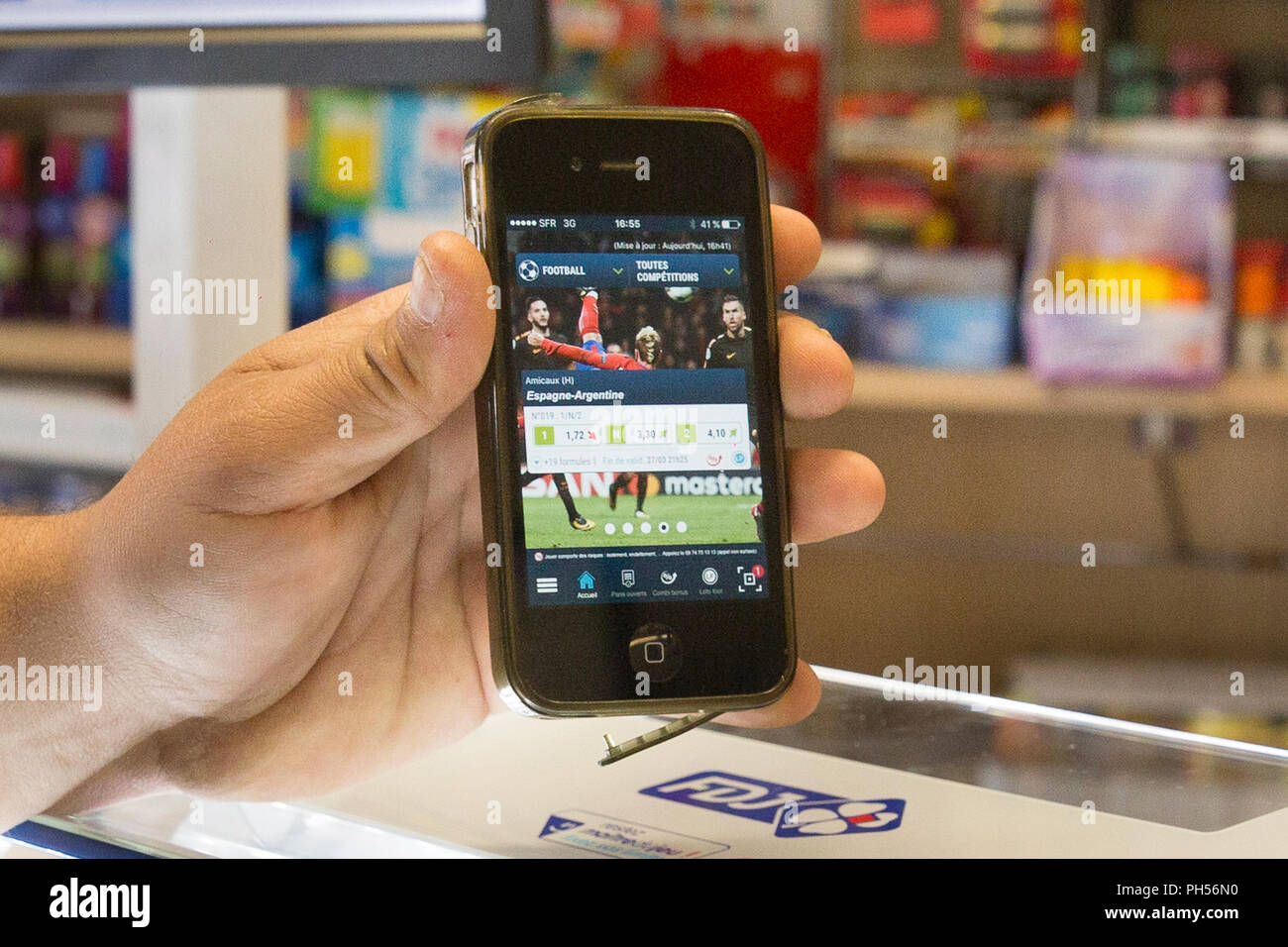 FDJ loterie nationale française (opérateur) billets Banque D'Images