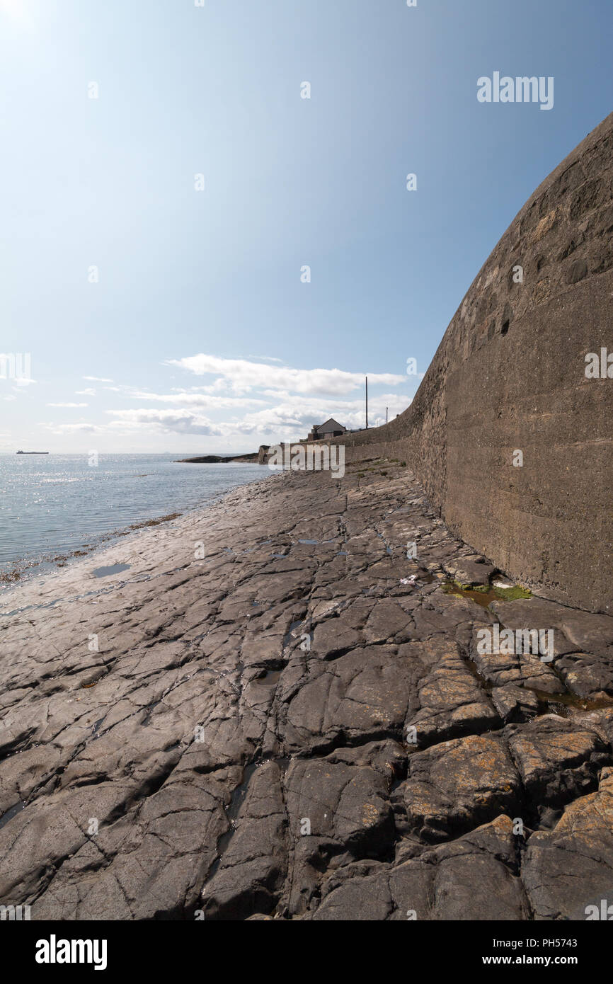 Adrossan Saltcoast, Port, littoral Stevenston Landmarks Banque D'Images