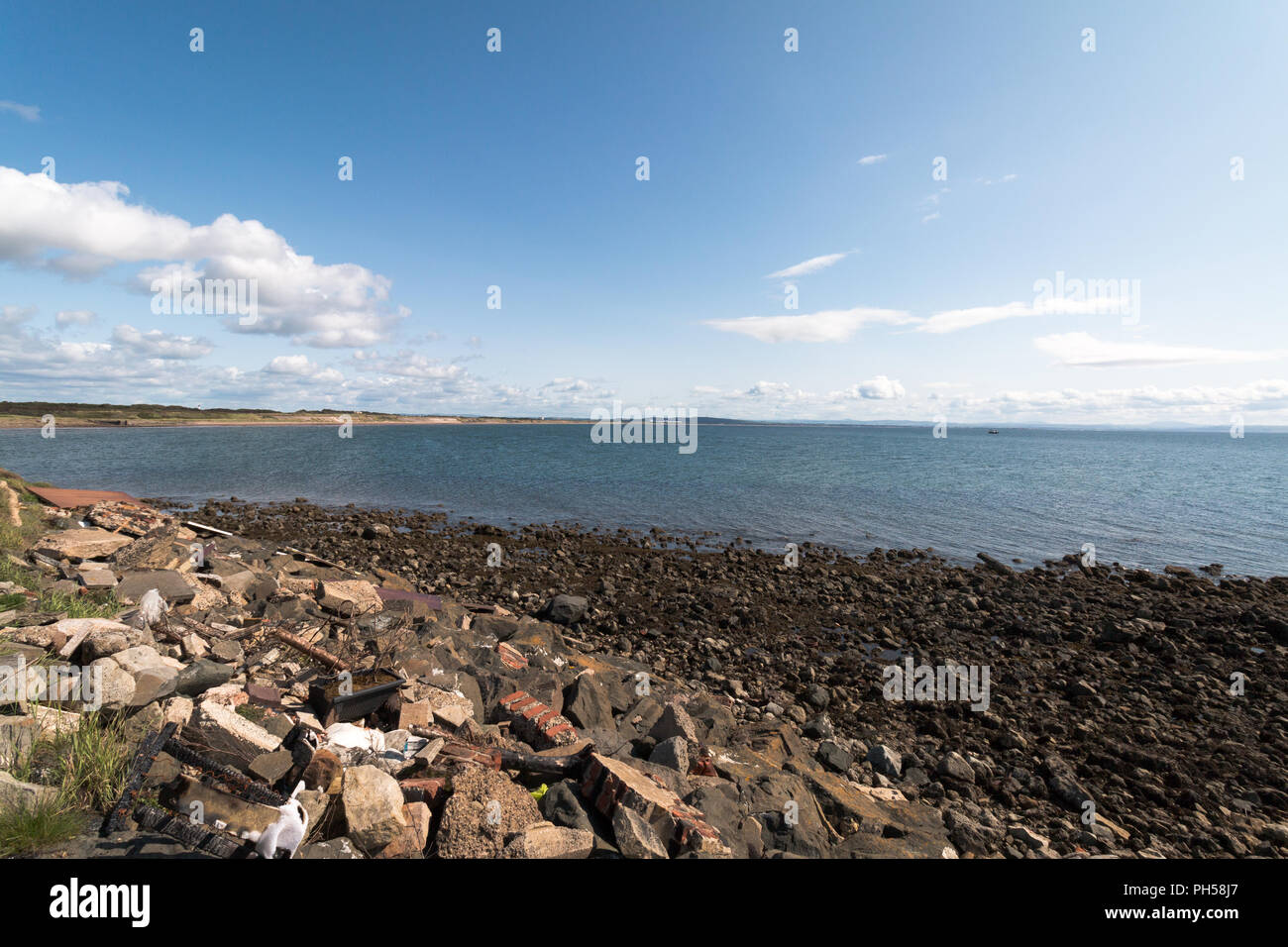 Adrossan Saltcoast, Port, littoral Stevenston Landmarks Banque D'Images