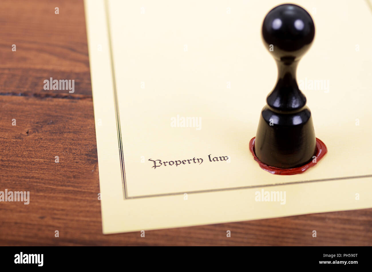 Droit de propriété notaire , joint , concept Légalité, propriété d'un bien, la loi sur le droit de propriété du concept. Banque D'Images