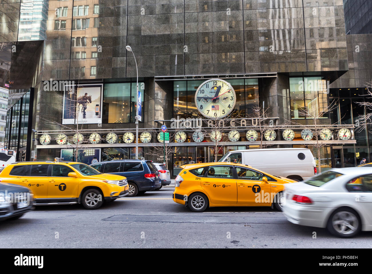 Taxi, Manhattan, New York City, USA Banque D'Images