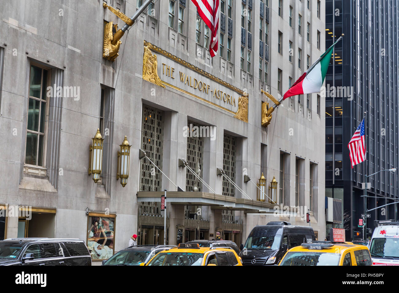 Waldorf Astoria Hotel (1931), 301 Park Avenue, Manhattan, New York City, USA Banque D'Images