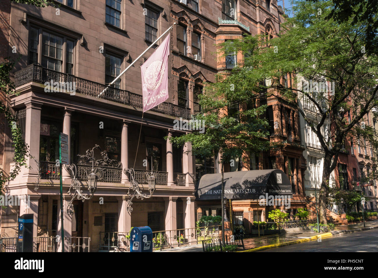 Le National Arts Club à Gramercy Park, NYC, USA, Banque D'Images