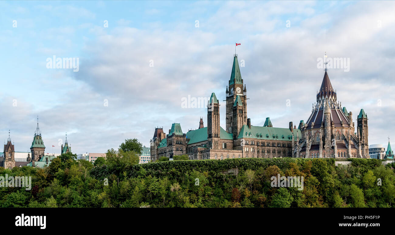 La colline du Parlement à Ottawa - Ontario, Canada Banque D'Images