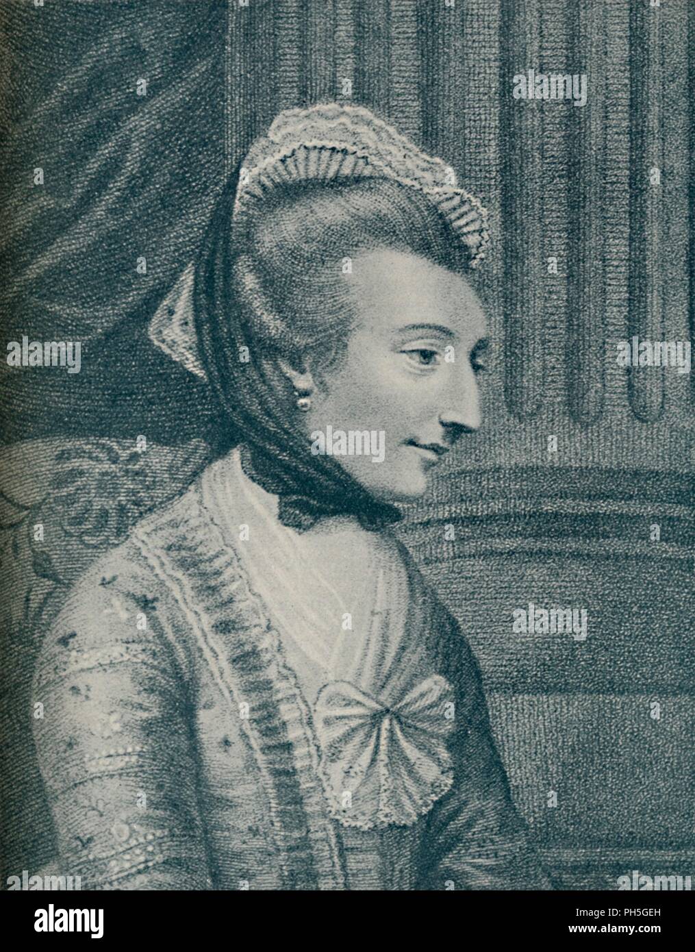 'Mrs. Elizabeth Montague (b. 1720, d. 1800)', 1907. Artiste : John Raphael Smith. Banque D'Images