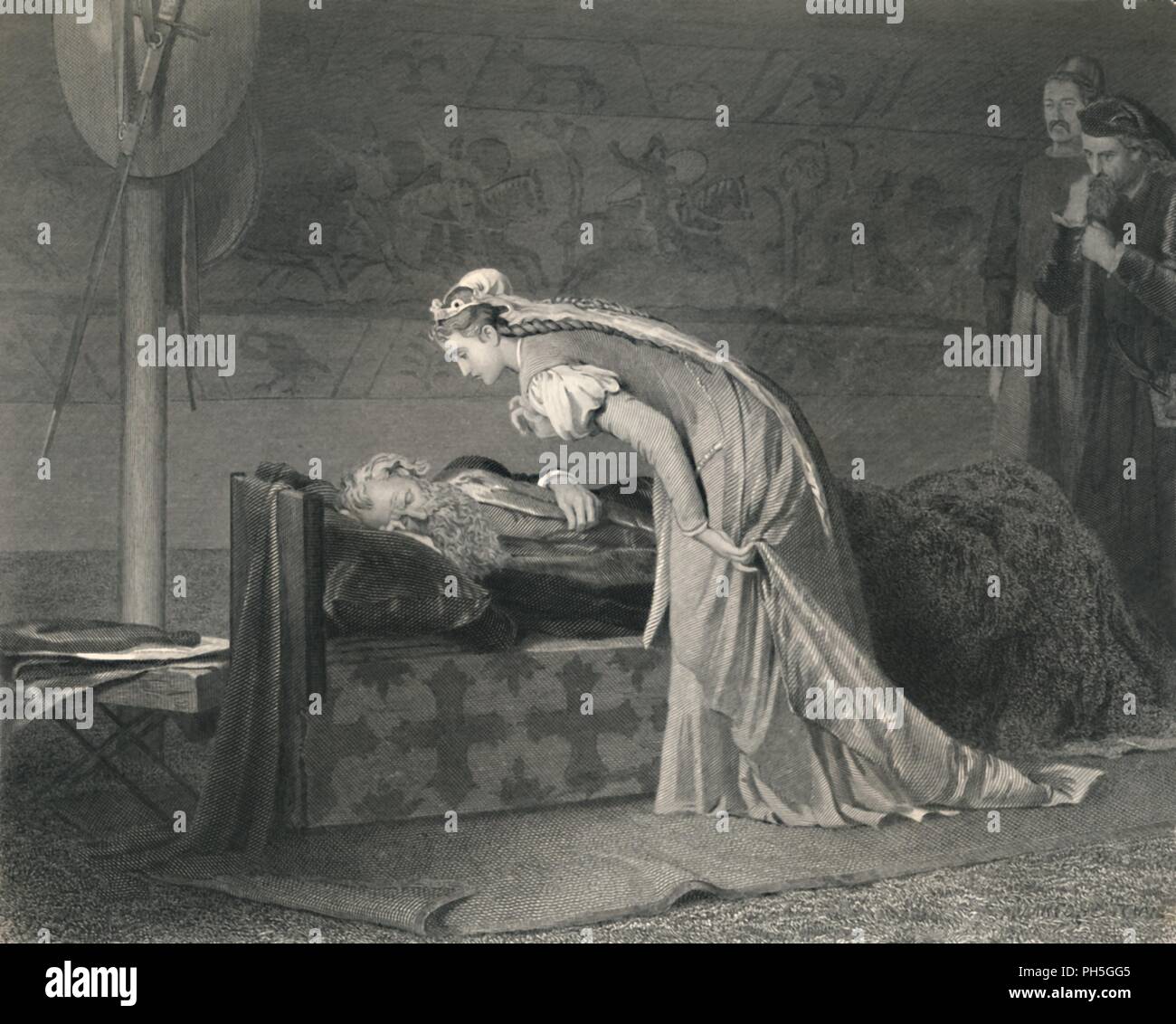 'Lear et Cordelia (Le Roi Lear)', c1870. Artiste : W Ridgeway. Banque D'Images
