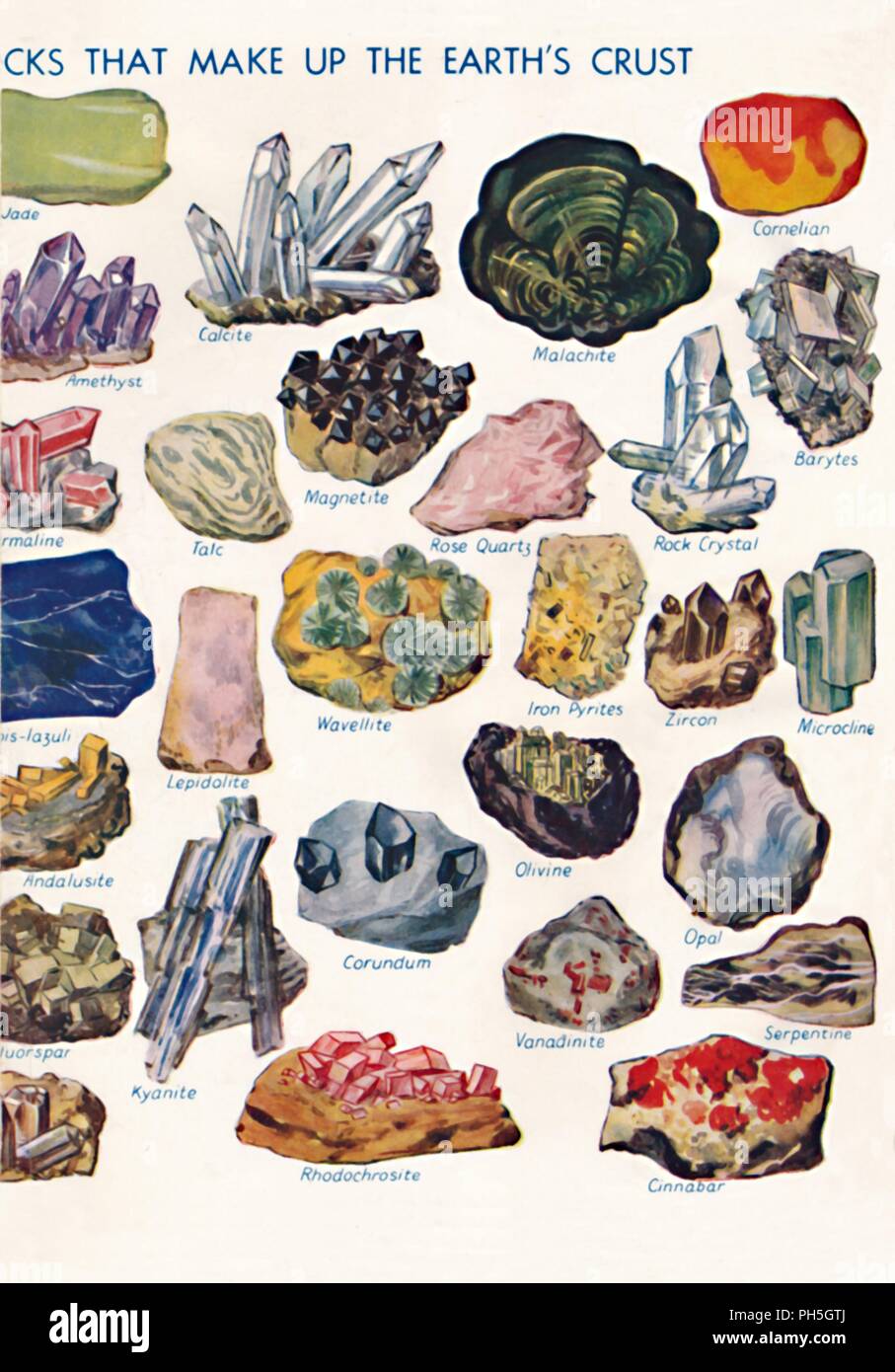 "Des exemples des divers types de roches qui forment la croûte terrestre', 1935. Artiste : Inconnu. Banque D'Images