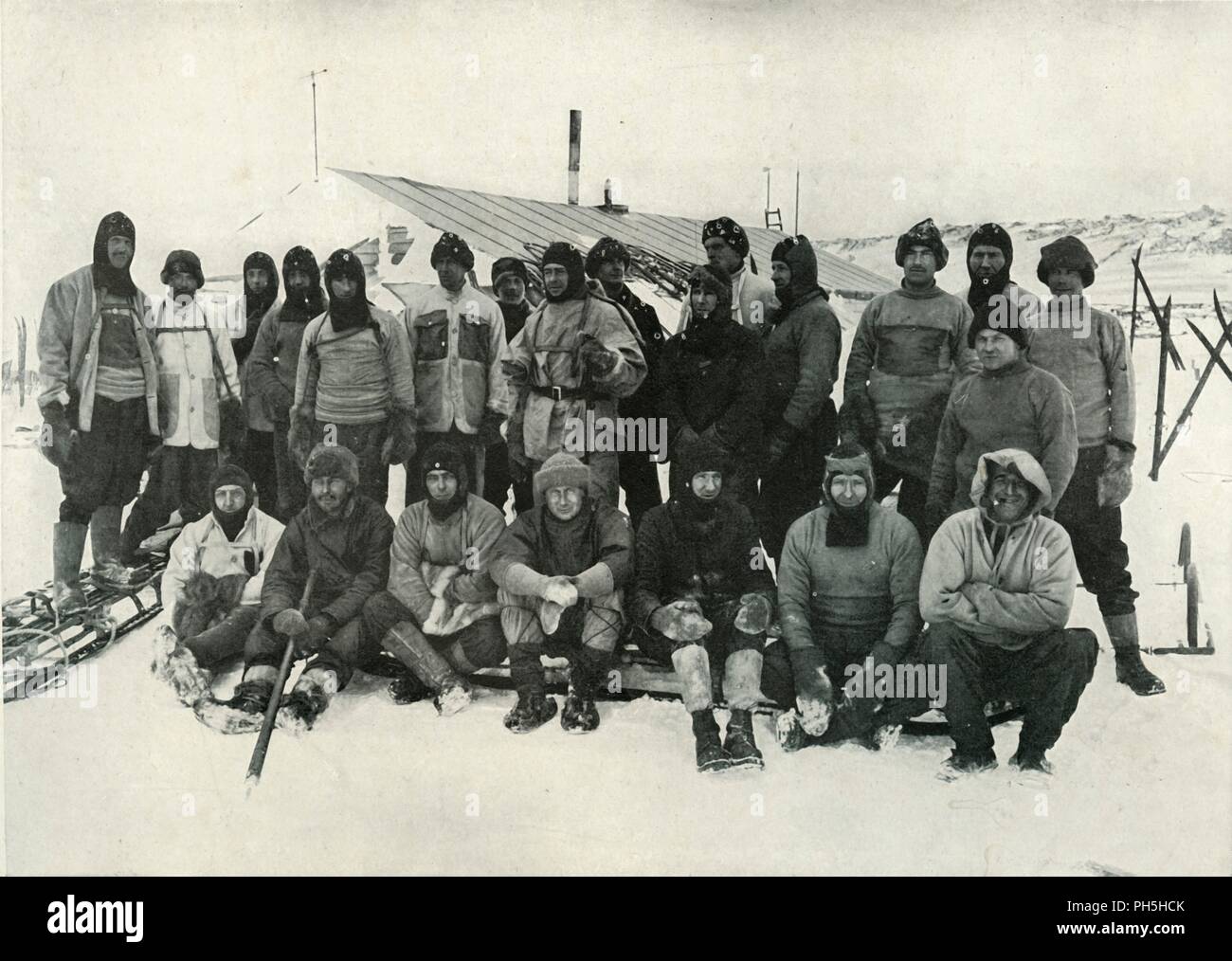 "Le principal parti au Cap Evans Après l'hiver, 1911', (1913). Artiste : Herbert Ponting. Banque D'Images