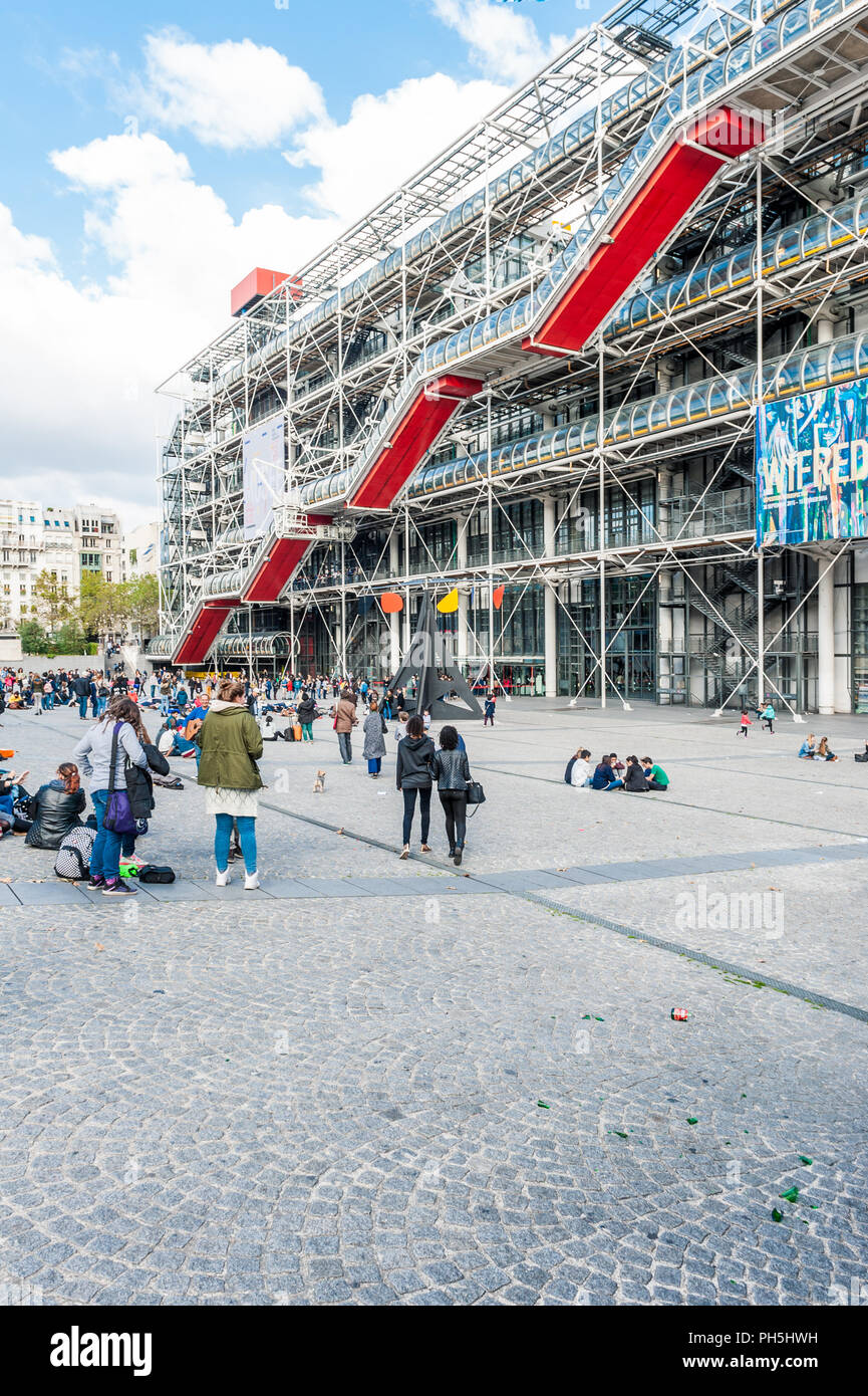 Centre Georges Pompidou, Beaubourg, Paris, France Banque D'Images