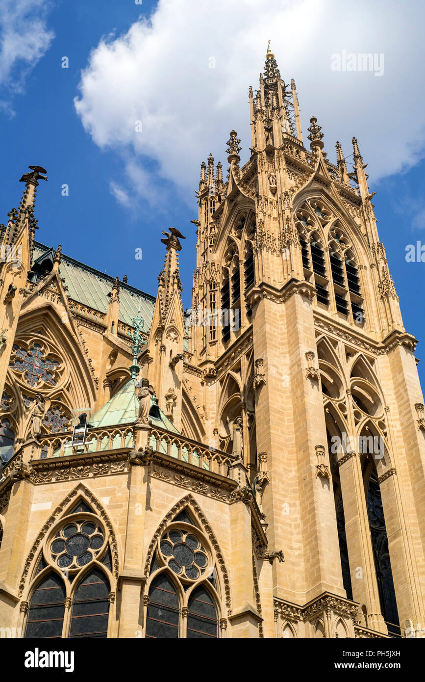 Cathédrale gothique français de Saint Etienne de Metz / Cathédrale Saint-Étienne de Metz / Cathédrale de Metz dans la ville Metz, Moselle, Lorraine, France Banque D'Images